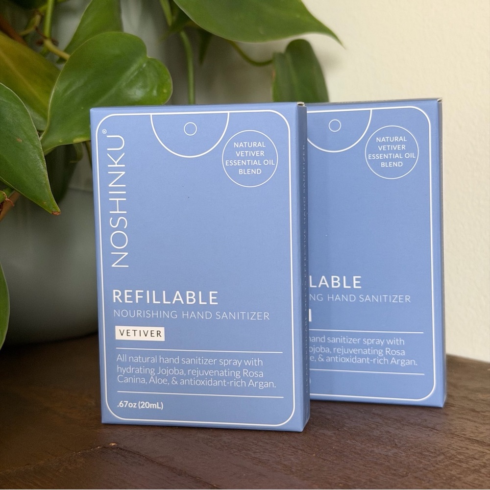 [NWT] Noshinku Vetiver Refillable Hand Sanitizer Pocket Spray (x2)